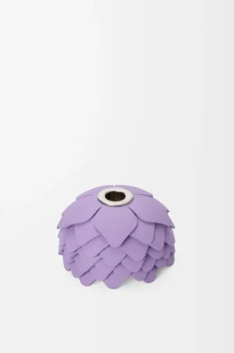 Small flower charm in calfskin Mauve