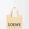 Small LOEWE Font tote in raffia Natural Small LOEWE Font tote in raffia Natural