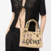 Small LOEWE Font tote in raffia Natural Small LOEWE Font tote in raffia Natural