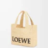 Small LOEWE Font tote in raffia Natural Small LOEWE Font tote in raffia Natural