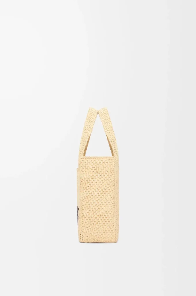 Small LOEWE Font tote in raffia Natural Small LOEWE Font tote in raffia Natural