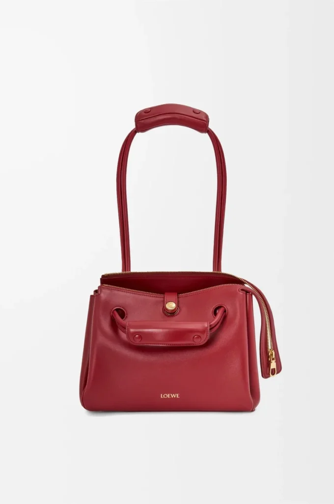 Small Madrid bag in supple calfskin Burnt Red Small Madrid bag in supple calfskin Burnt Red