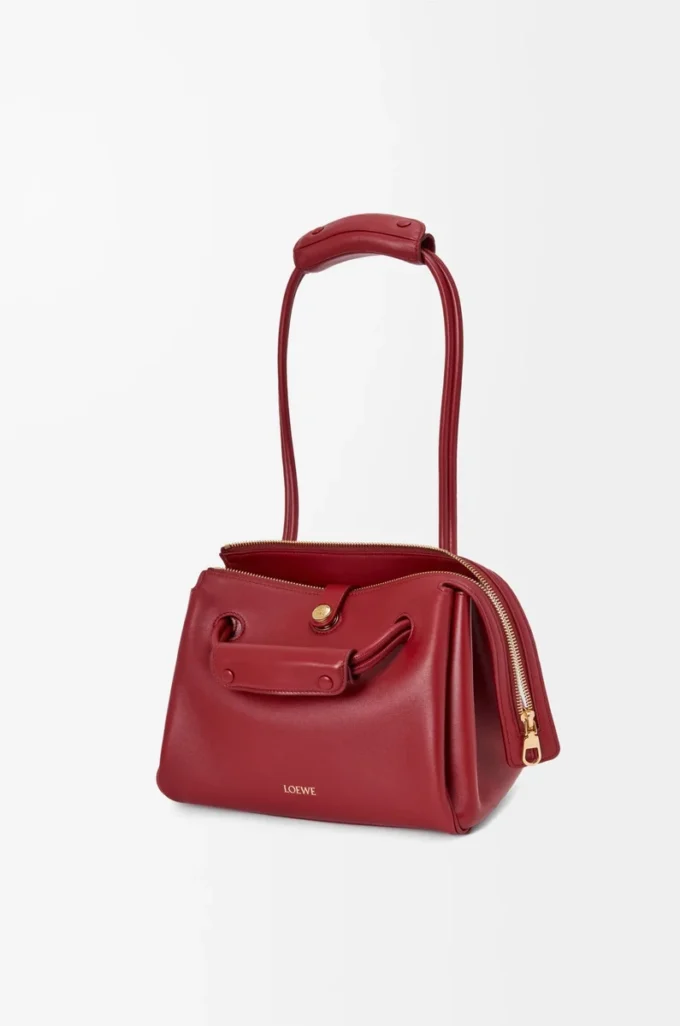 Small Madrid bag in supple calfskin Burnt Red Small Madrid bag in supple calfskin Burnt Red