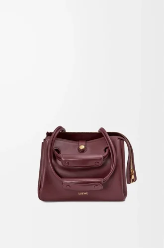 Small Madrid bag in supple calfskin Dark Burgundy