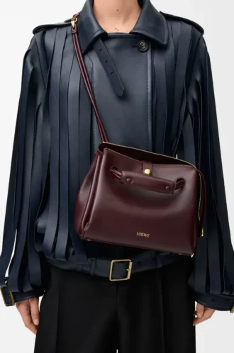 Small Madrid bag in supple calfskin Dark Burgundy