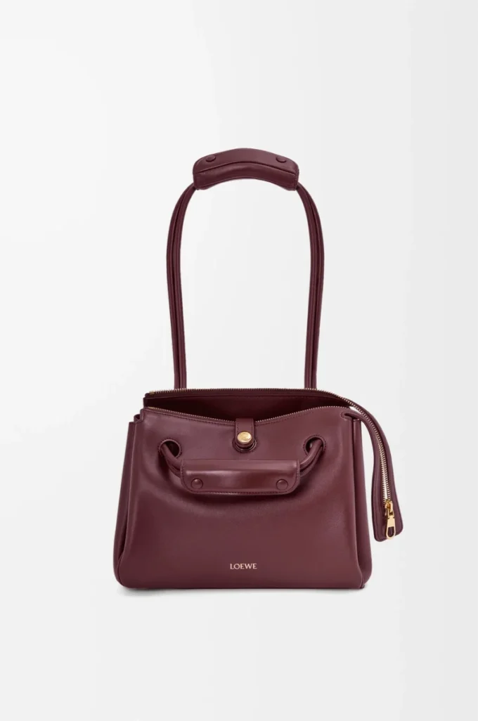 Small Madrid bag in supple calfskin Dark Burgundy Small Madrid bag in supple calfskin Dark Burgundy