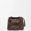 Small Madrid bag in supple calfskin Dark Chestnut Small Madrid bag in supple calfskin Dark Chestnut