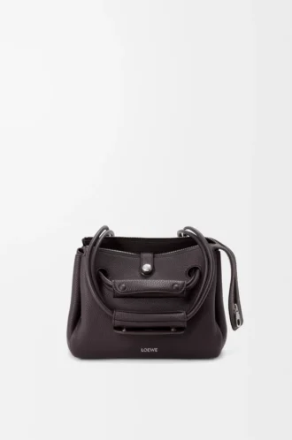 Small Madrid bag in supple grained calfskin Dark Ebony