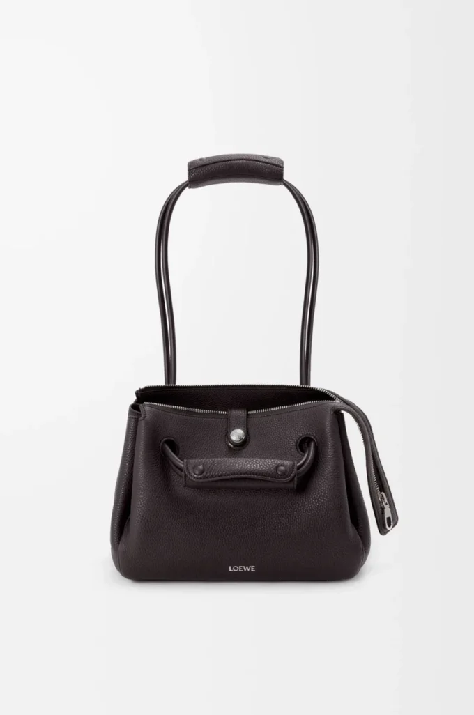 Small Madrid bag in supple grained calfskin Dark Ebony Small Madrid bag in supple grained calfskin Dark Ebony