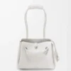Small Madrid bag in supple grained calfskin Soft White