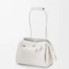 Small Madrid bag in supple grained calfskin Soft White