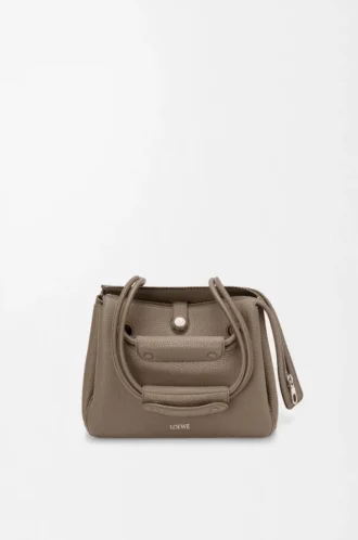 Small Madrid bag in supple grained calfskin Taupe