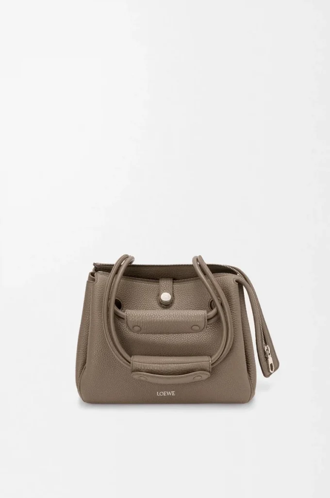 Small Madrid bag in supple grained calfskin Taupe Small Madrid bag in supple grained calfskin Taupe