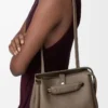 Small Madrid bag in supple grained calfskin Taupe Small Madrid bag in supple grained calfskin Taupe