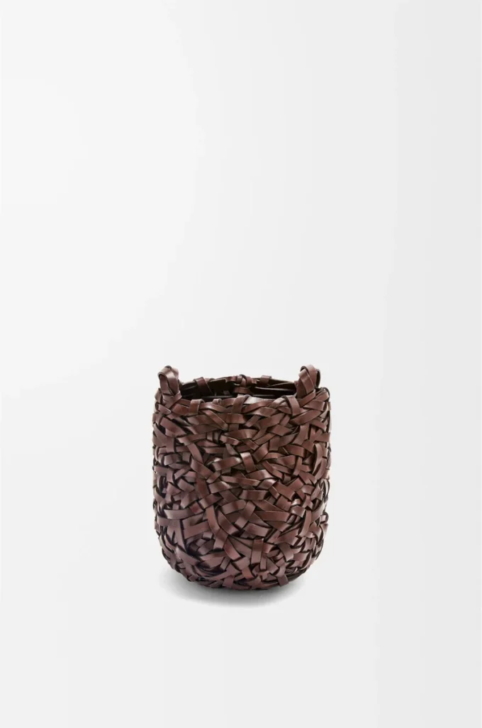 Small Nest Basket bag in calfskin Chestnut Small Nest Basket bag in calfskin Chestnut