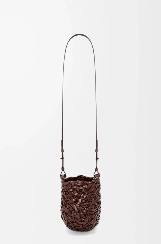 Small Nest Basket bag in calfskin Chestnut Small Nest Basket bag in calfskin Chestnut