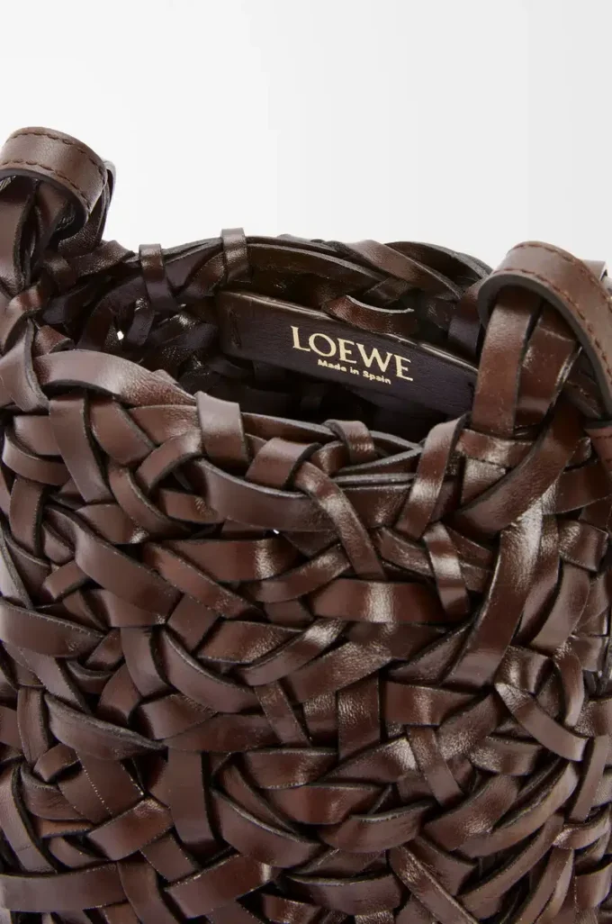 Small Nest Basket bag in calfskin Chestnut Small Nest Basket bag in calfskin Chestnut