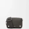 Small Pebble messenger bag in supple grained calfskin Dark Grey