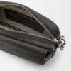 Small Pebble messenger bag in supple grained calfskin Dark Grey