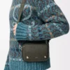 Small Pebble messenger bag in supple grained calfskin Dark Khaki Small Pebble messenger bag in supple grained calfskin Dark Khaki