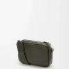 Small Pebble messenger bag in supple grained calfskin Dark Khaki Small Pebble messenger bag in supple grained calfskin Dark Khaki
