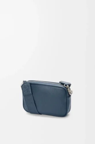 Small Pebble messenger bag in supple grained calfskin Indigo Dye