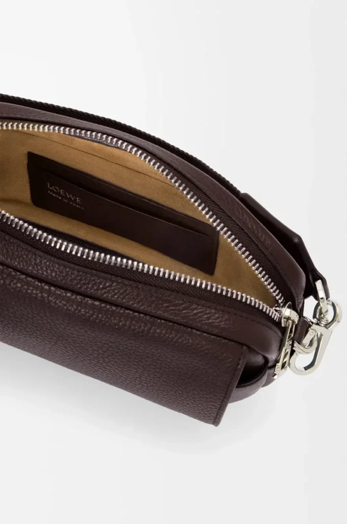 Small Pebble messenger bag in supple grained calfskin Oxblood Small Pebble messenger bag in supple grained calfskin Oxblood