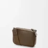 Small Pebble messenger bag in supple grained calfskin Tundra