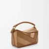 Small Puzzle bag in classic calfskin and suede Oak Small Puzzle bag in classic calfskin and suede Oak