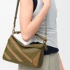 Small Puzzle bag in classic calfskin and suede Olive/Gold Small Puzzle bag in classic calfskin and suede Olive/Gold