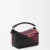 Small Puzzle bag in nappa calfskin Black/Burgundy Small Puzzle bag in nappa calfskin Black/Burgundy