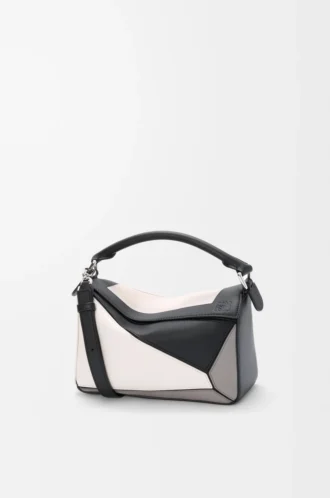 Small Puzzle bag in nappa calfskin Grey/Light Ghost