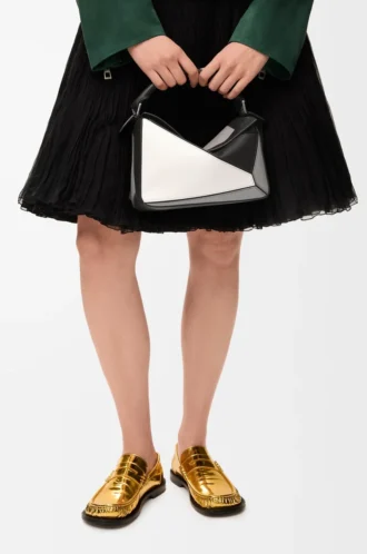 Small Puzzle bag in nappa calfskin Grey/Light Ghost