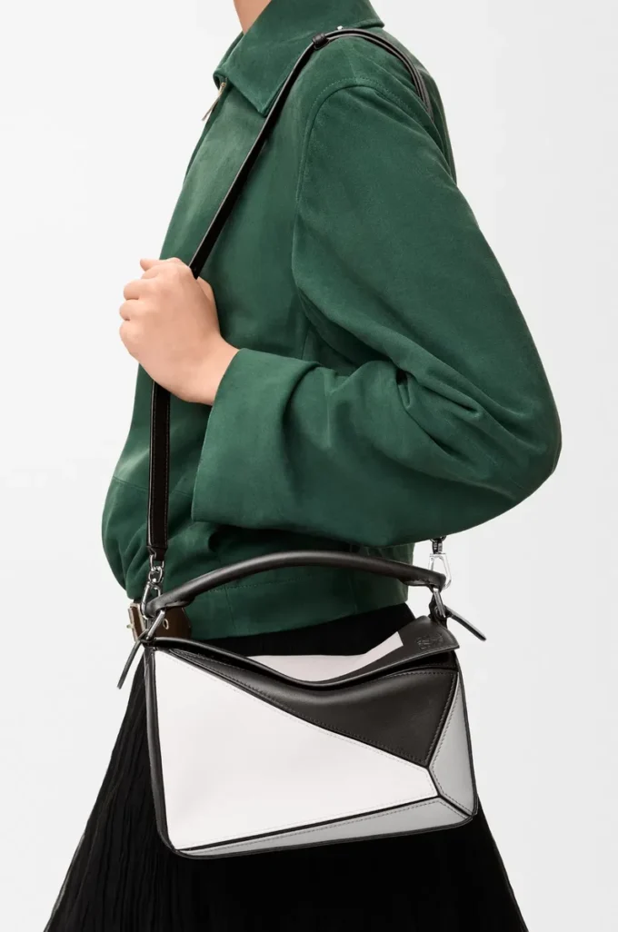 Small Puzzle bag in nappa calfskin Grey/Light Ghost Small Puzzle bag in nappa calfskin Grey/Light Ghost