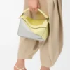 Small Puzzle bag in nappa calfskin Pale Grey/Light Citrine Small Puzzle bag in nappa calfskin Pale Grey/Light Citrine