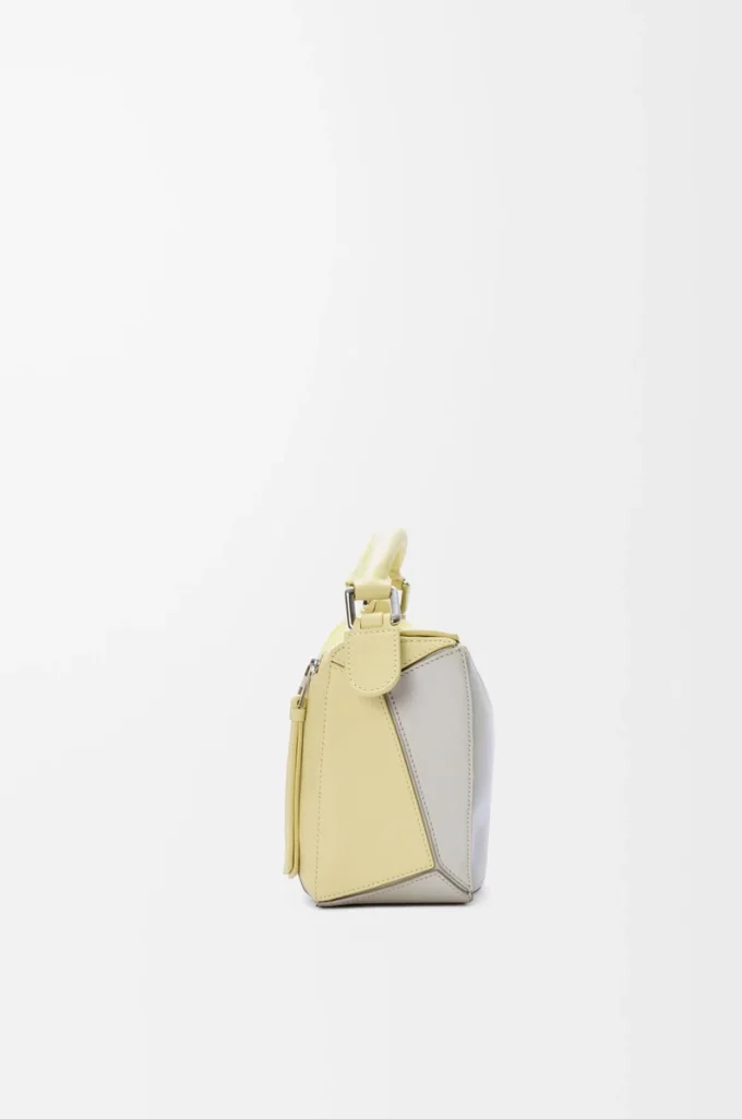 Small Puzzle bag in nappa calfskin Pale Grey/Light Citrine Small Puzzle bag in nappa calfskin Pale Grey/Light Citrine
