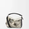 Small Puzzle bag in woven textile Black/White Small Puzzle bag in woven textile Black/White