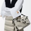 Small Puzzle bag in woven textile Black/White Small Puzzle bag in woven textile Black/White