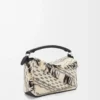 Small Puzzle bag in woven textile Black/White Small Puzzle bag in woven textile Black/White