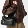 Small Puzzle Biker bag in shiny calfskin Black Small Puzzle Biker bag in shiny calfskin Black