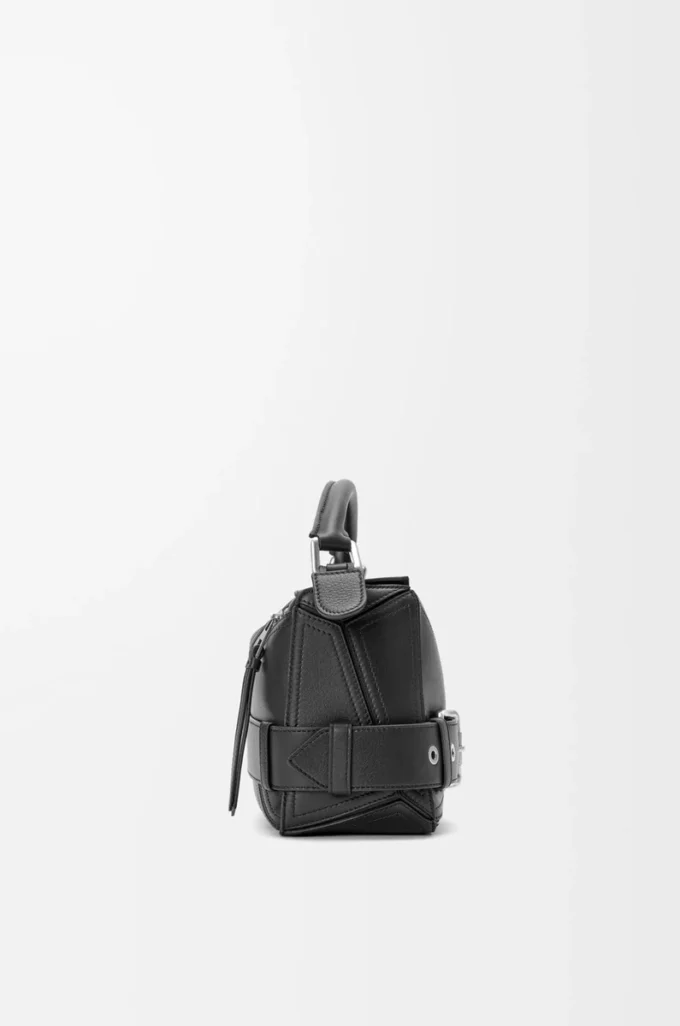 Small Puzzle Biker bag in shiny calfskin Black Small Puzzle Biker bag in shiny calfskin Black
