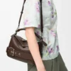 Small Puzzle Biker bag in shiny calfskin Dark Chestnut Small Puzzle Biker bag in shiny calfskin Dark Chestnut