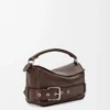 Small Puzzle Biker bag in shiny calfskin Dark Chestnut Small Puzzle Biker bag in shiny calfskin Dark Chestnut