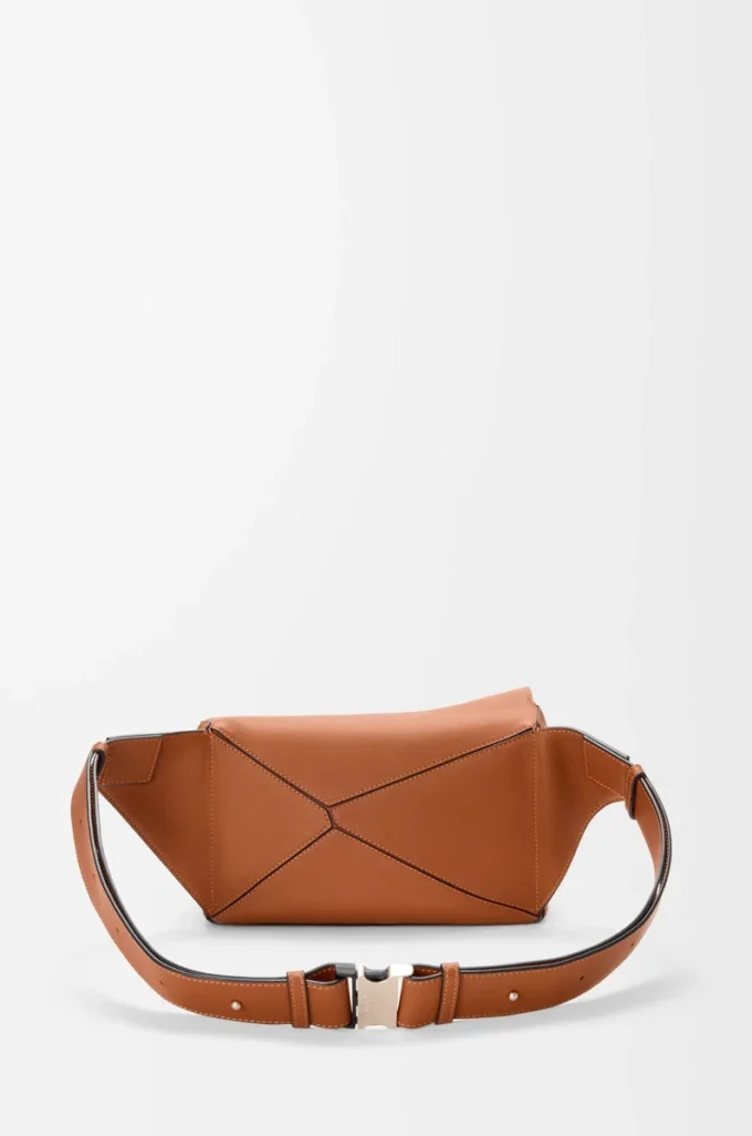 Small Puzzle bumbag in classic calfskin Tan