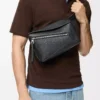 Small Puzzle bumbag in grained calfskin Black