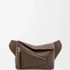Small Puzzle bumbag in grained calfskin Dark Cigar