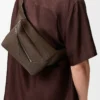 Small Puzzle bumbag in grained calfskin Dark Cigar