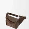 Small Puzzle bumbag in grained calfskin Dark Cigar
