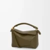 Small Puzzle Edge bag in classic calfskin Dark Khaki