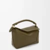 Small Puzzle Edge bag in classic calfskin Dark Khaki